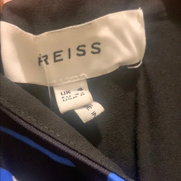 NWT Reiss Erin Blue Maxi Halter Tropical Print Sundress Resort Wear - Picture 10 of 12